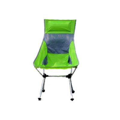 China Portable Professional Outdoor Folding Moon Chair Stools Aluminum Alloy Beach Raising Lightweight Camping Chair With Wheels for sale