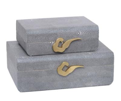 China Custom Logo MDF Jewelry Decorative Storage Containers for sale