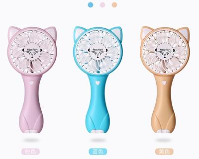 China Fresh Color 3h Charging Mini USB Noiseless Fox Fan 1200mAh for sale