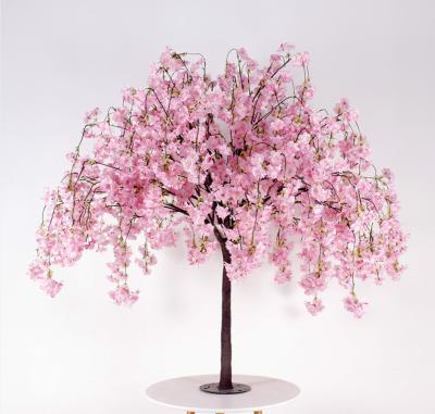 China OEM Roze 130cm Hoogte Faux Cherry Blossom Tree Fiberglass Plastic Te koop