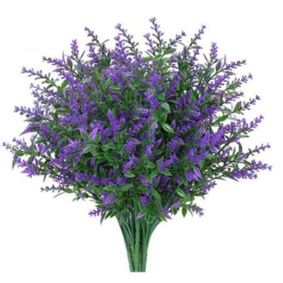 Chine fourchettes artificielles de la fleur 7 de lavande de longueur de 34cm avec le fil de fer à vendre