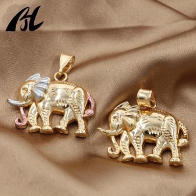 China Religious Animal Charm Gold Stainless Steel Elephant Pendant Jewelry for sale