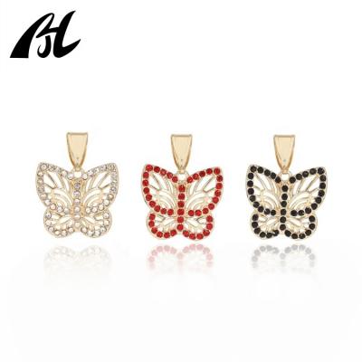 China 14K 18K Religious Crystal Butterfly Pendant Necklace Wholesale Price for sale