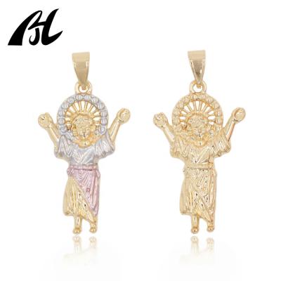 China Best Selling Divino Nino Religious Little Jesus Pendant 14K Gold Religious Christ Savior Cute Plated Young Jesus Pendants for sale