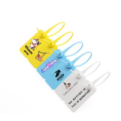 China Viable Deduction Anti-theft Product Remove Security Hang Bag Custom Clothing Plastic Seal Tag for sale