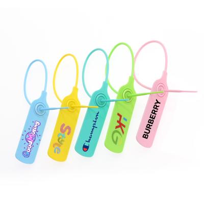 China Custom Viable Brand Logo Gift Retail Security Label Hang Tag Plastic Disposable Garment Price Tag For Clothes Shoes Tag for sale