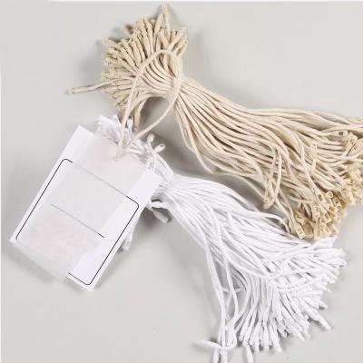 China Factory Stock Cheap Viable Cotton Twine Plastic Security Tag Seal For Garment Hang Labels for sale