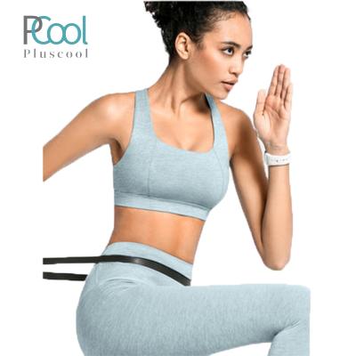 China Breathable Two-Piece Set Women's Breathable Clothin Set Two-Piece Sports Bra Yoga Wear Set Women Fitness Wear Set for sale