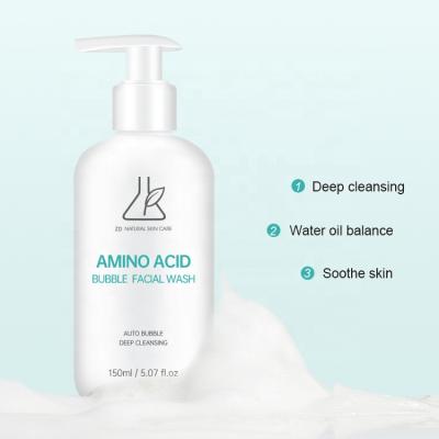 China Private Label Facial Natural Facial Cleanser Acne Treatment Vegan Detergent Deep Facial Foam Cleanser For Whitening for sale