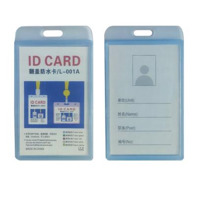 China 2022 China Custom PVC Cheap Custom Hard Plastic Business Double Side ID Card Holder Transparent Name Badge for sale