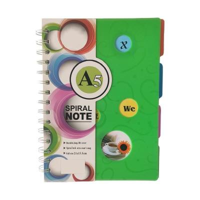 China Colorful Multifunctional Student Classified By Pages Writing Paper Notepad Spiral Notebook Page-Apart 200 Spiral 100 Sheets for sale