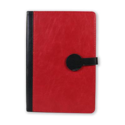 China A5 Faux Leather Magnetic Journal Hard Cover Custom Planner Paper Notebooks Deboss Logo Pu Notepad Business Agenda for sale