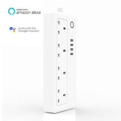 China Residential / Multi-Purpose Wireless UK Power Strip with Individual Switch Work with Amazon Alexa and Google Home for sale