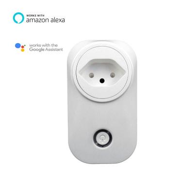 China Residential / Multipurpose Smart Brazil wifi plug socket work with Amazon Alexa and Google Home for sale