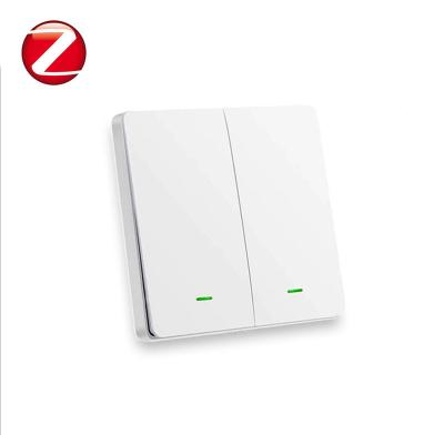 China Zigbee App Controlled EU 230v Dual Band Push Battery Power Stage Switch Smart Waterproof Work With Amazon Alexa Google Home PBS01ZBE for sale