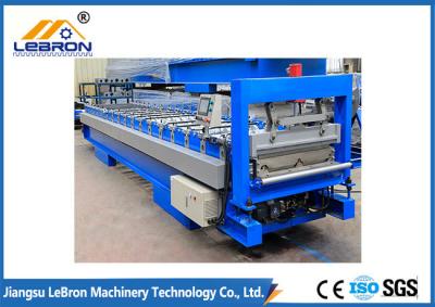 China YX25-205-820 type joint hidden roof panel roll forming machine blue and grey color 2018 new type made in china for sale