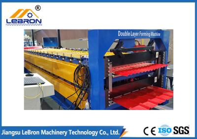 China Color steel tile , corrugated roof double layer roof sheet roll forming machine made in china PLC control automatic for sale