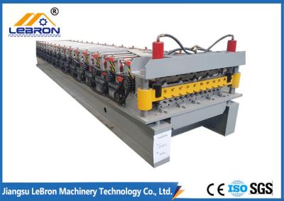 China Blue and yellow double layer roof sheet forming machine / double layer roofing sheet roll forming machine for sale