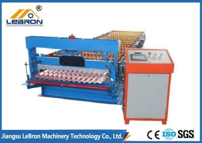 China 2018 new type corrugated roof sheet roll forming machine made in China PLC Control Blue color PG and PI material for sale