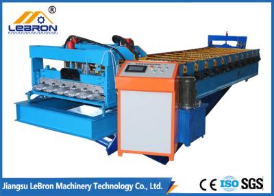 China Blue color PLC control system Factory directly sell Color Steel Tile Roll Forming Machine new type made in China for sale