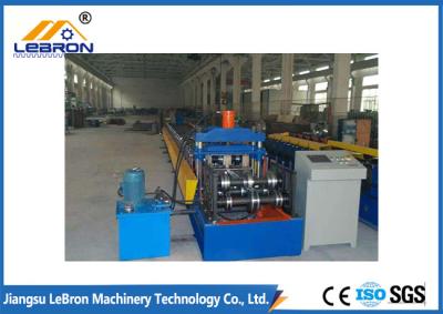 China Blue color PLC Control Automatic Metal Gutter Roll Forming Machine made in China 2018 new type for sale