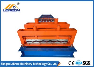 China Orange color steel glazed tile roll forming machine PLC control automatic made in china long time service for sale