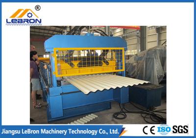 China PLC control system 2018 new type roof sheet Corrugated Roof Sheet Roll Forming Machine made in china Blue color for sale