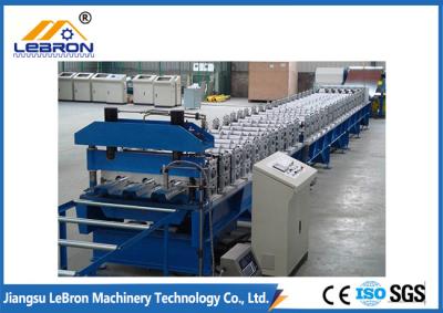 China PLC control automatic new floor deck roll forming machine 2018 new type roof tile machine Blue color for sale