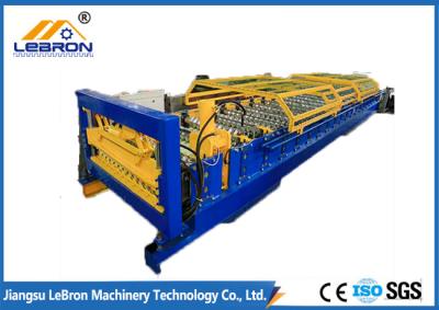 China PG and PI material 2018 New type joint hidden roof panel roll forming machine blue and yellow color  made in china for sale