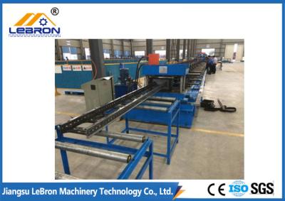 China Good service GI and GP material Cable Tray Roll Forming Machine controlled by PLC system Blue color for sale