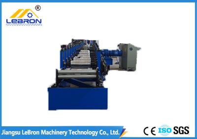 China Drainage use PLC Control Metal Gutter Roll Forming Machine 2018 new Type CNC Control Roll Forming Machine blue color for sale