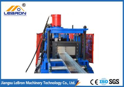 China Blue Color PLC Control Automatic Cable Tray Roll Forming Machine Long Time Service for sale