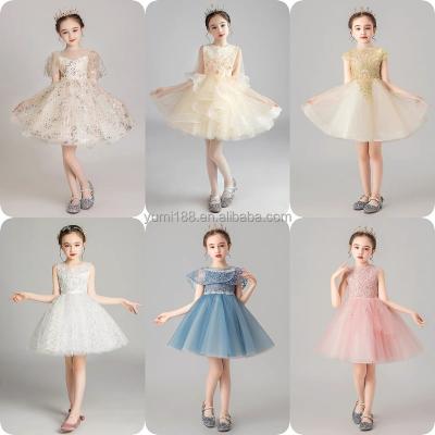 China 2023 new Anti-wrinkle children clothes fluffy princess Gown Dress for girl children wedding dress for sale