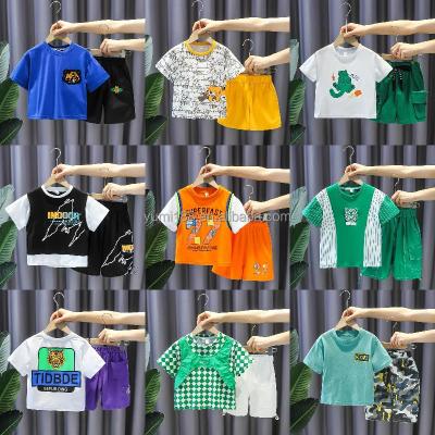 China Wholesale Kids Casual Summer Kids Clothes Short Sleeve Baby T-shirt Boys Clothing Set 100% Cotton Suit for sale