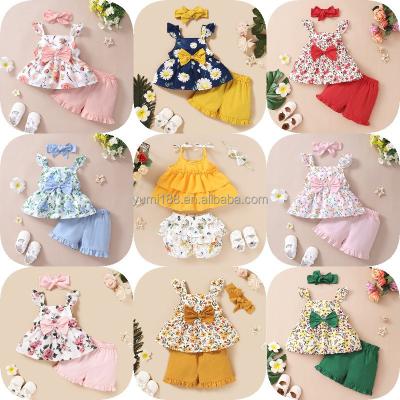 China Antibacterial Kids Wear Baby Clothes Girls Shorts Summer Children Suit Suitable For Children's Clothing for sale