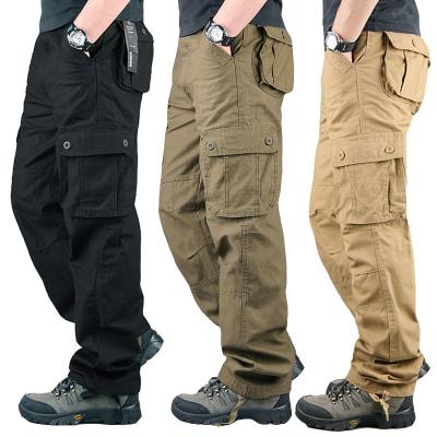 China Anti-pilling casual pants plus size straight-leg sports pants multi-pocket loose wear-resistant work pants for sale