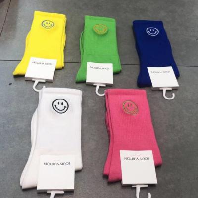 China Breathable fashional customized logo 100% cotton women sock with high quality for sale