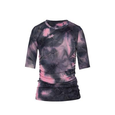 China 2021 Spring Autumn New Anti-wrinkle Tie Dye Fashion Tops Women T-shirt Crop Tops For Women Women Tank Tops T-shirt for sale