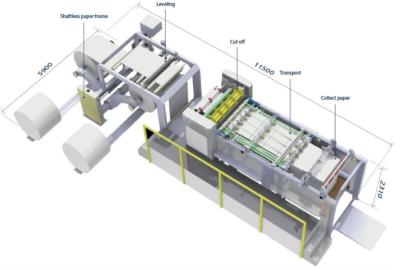 China 400Cuts/Min 1450mm papier snijmachine 300M/Min Te koop