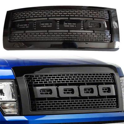 China ABS For 2009-2014 Ford F150 Black Front Hood Grille ABS Raptor Style With Sheel for sale