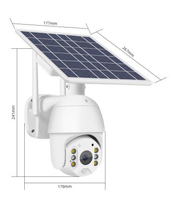 China Human Motion Tracking New Arrival VCR 1080P Waterproof Alarm Smart Dual PTZ Lightweight wifi Solar IP Camera for sale