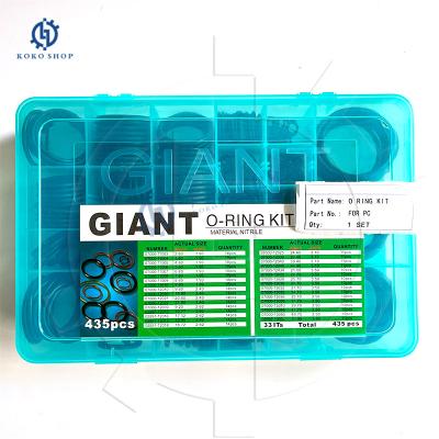 China 435PC graafwerktuigo Ring Box REUZEkomatsu O Ring Kit For KOMATSU Graafwerktuig Spare Te koop