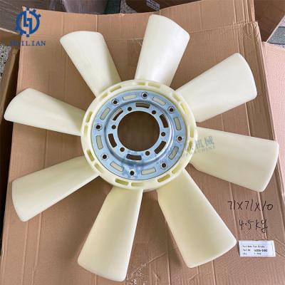 China 10 cuchillas ME2998109 Cuchillas del ventilador Excavadora Motor diesel 6D24 Cuchillas del ventilador de enfriamiento Z720-180-10 en venta