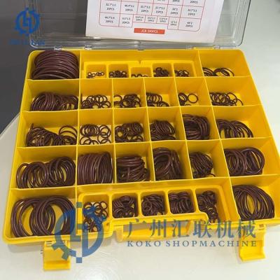 Cina 590PCS Standard O-ring box JCB O Ring Set per escavatore GATANT NBR Nitrile O Ring Seal Box Excavator Repair Oring Kit in vendita