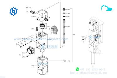 China Everdigm EHB20 Hydraulic Breaker Parts EH23 EH24 EHB25 EH30 Hammer Cylinder Piston Rod for sale