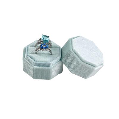 China Factory Handmade Wholesale Customizable Color Double Ring Octagonal Box Packaging for sale