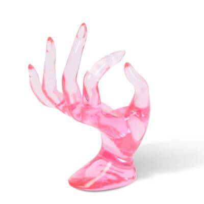 China Plastic Bracelet Ring Holder Show Case Display Earring Display Mannequin Wholesale Fake Hands Jewelry Display Stand For Jewelry Store for sale