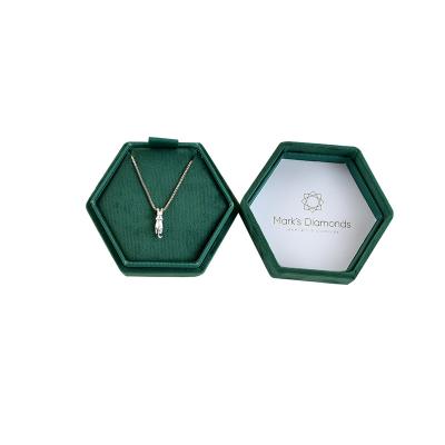 China Handmade Factory Wholesale Custom Octagonal Velvet Jewelry Gift Box Packaging for sale