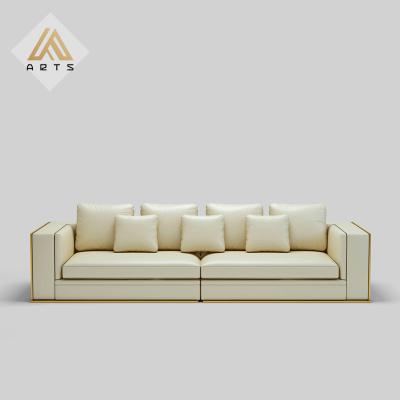 China Luxury corner couch one two three seaters luxury genuine leather italian modern sofa living room sofas for sale