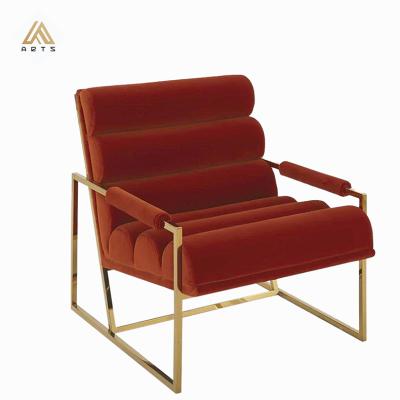 China Large Convertible Modern Luxury Fabric Armchair Designer Leisure Metal Furniture Lounge Chair Fashion Factory Size Hotel Lobby Chair for sale